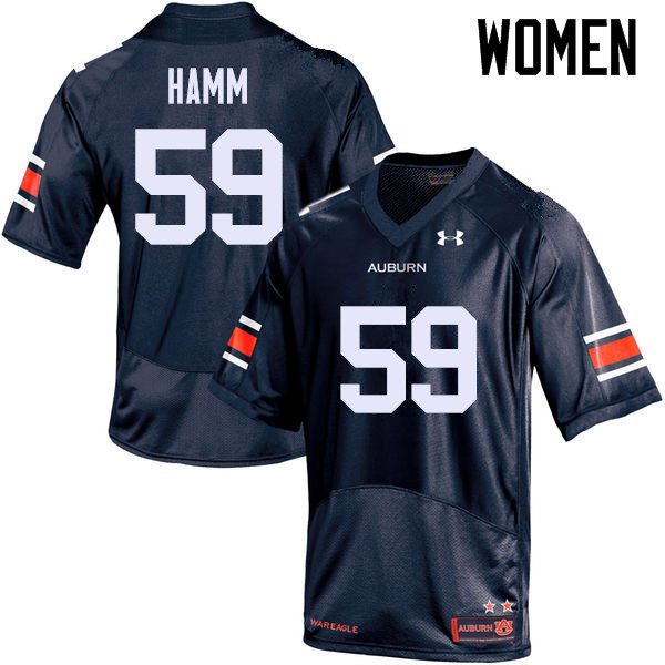 Auburn Tigers Women's Brodarious Hamm #59 Navy Under Armour Stitched College NCAA Authentic Football Jersey BRN3874AM